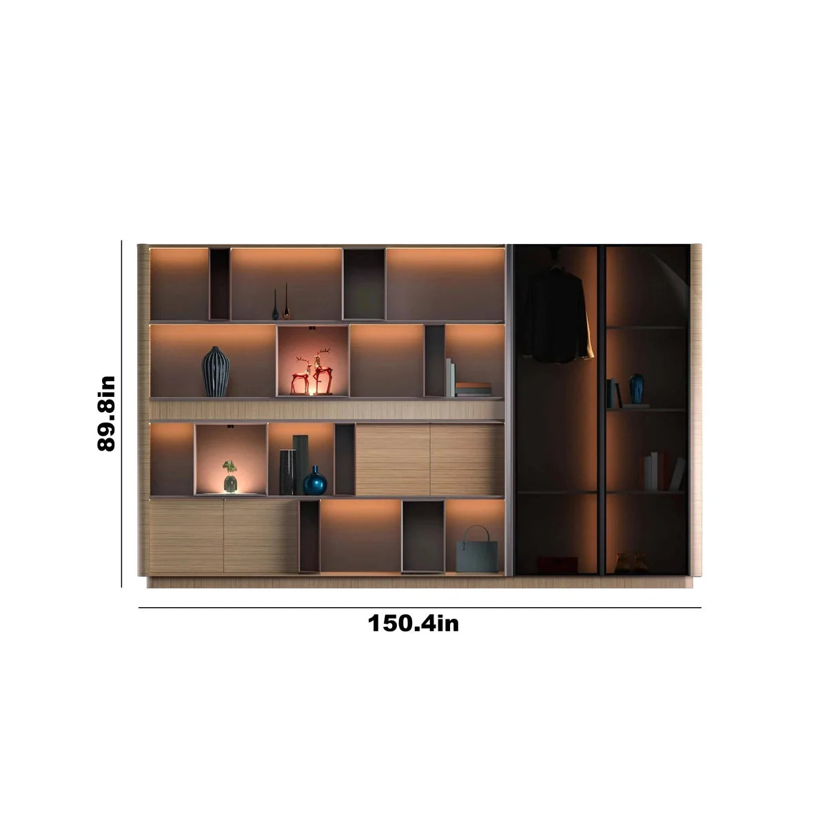 Sonnet · Office Shelves w/ Integrated Lighting
