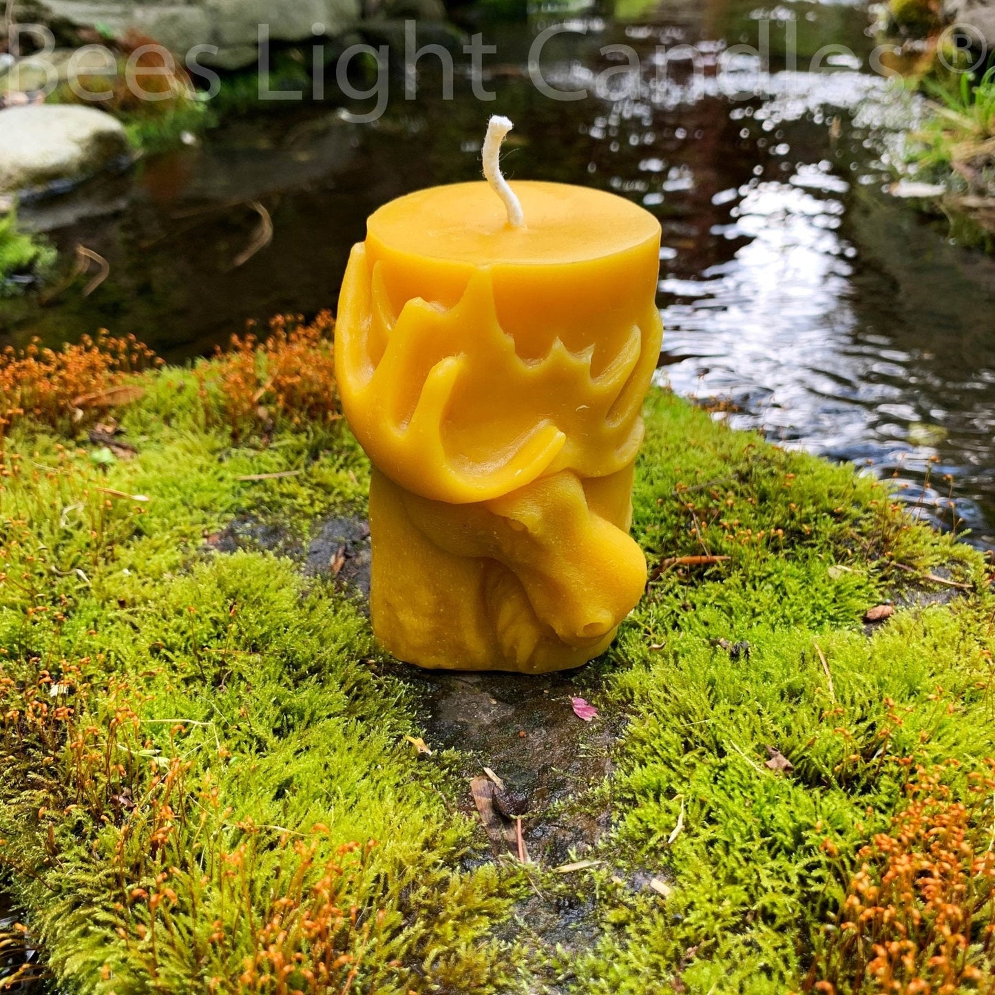 Moose Pillar Beeswax Candle