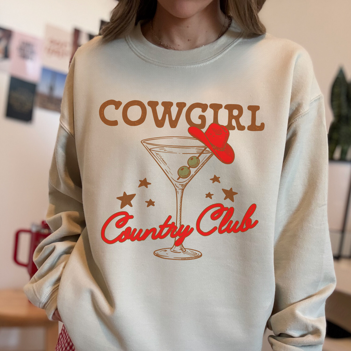 Cowgirl Country Club Sweatshirt β Western Graphic Crewneck