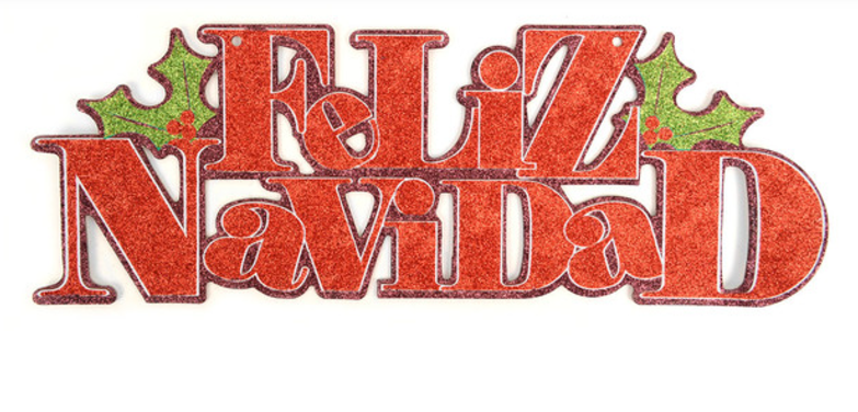 Feliz Navidad Christmas Wall Hanging Sign