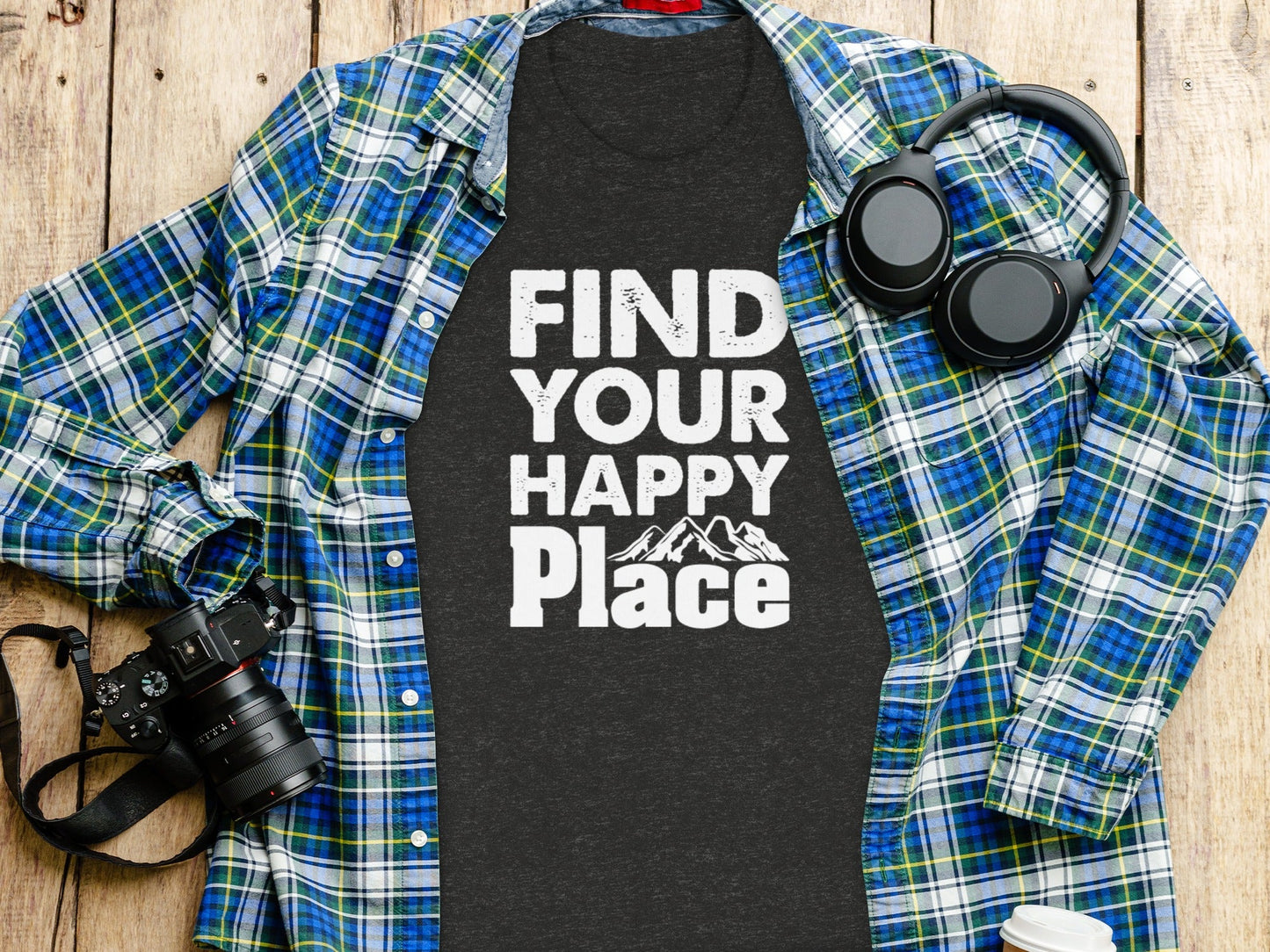 Find Your Happy Place with Mountain T-Shirt