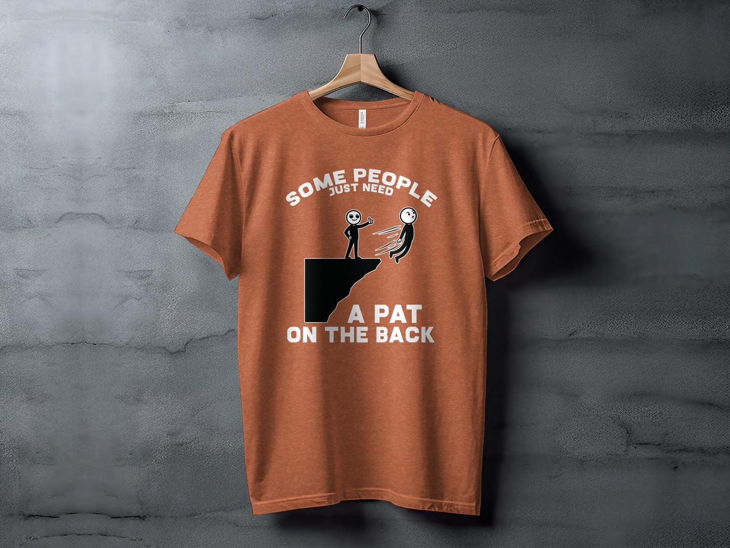 Thumbs Up Before The Fall Funny Stick Figure Art T-Shirt