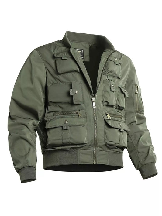 Men's Plus Size Zip Up Long Sleeve Jacket