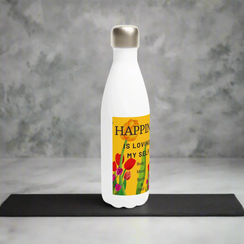 White 17oz Stainless Steel Water Bottle