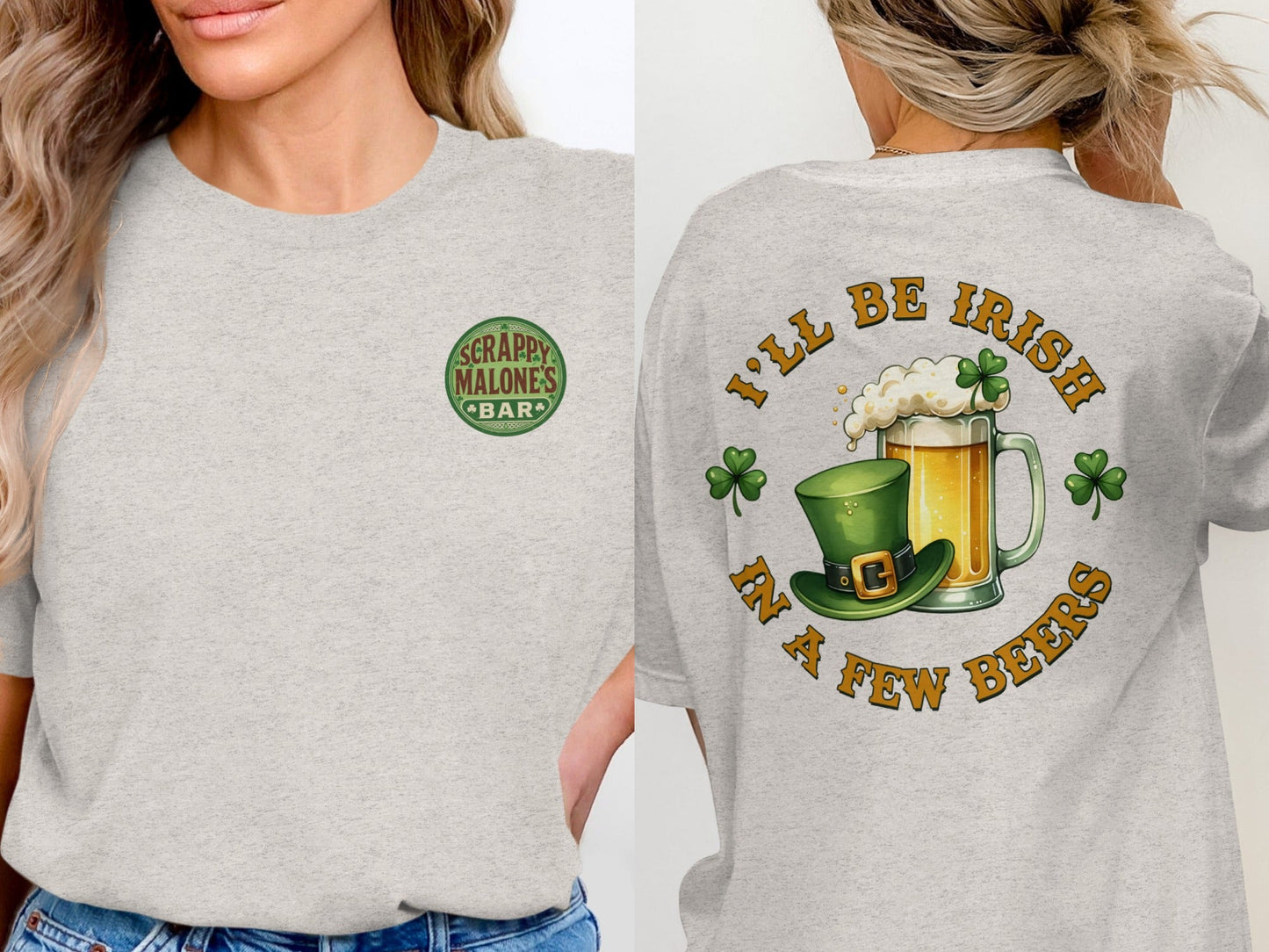 Scrappy Malone's Bar, Shamrock Decor, St Patricks Day, Irish Pub Sign, Gift for Pub Owner, Home Bar Decor