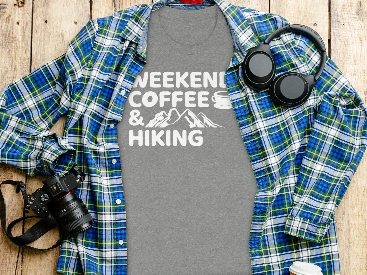 Weekends Coffee And Hiking Graphic Design Funny T-Shirt