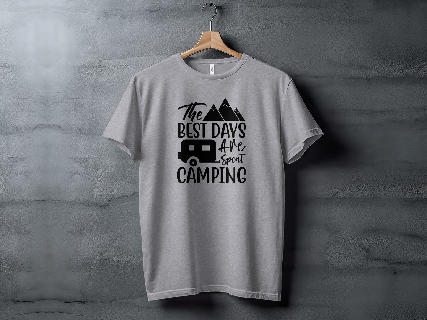 The Best Days Are Spent Camping Graphic Design T-Shirt