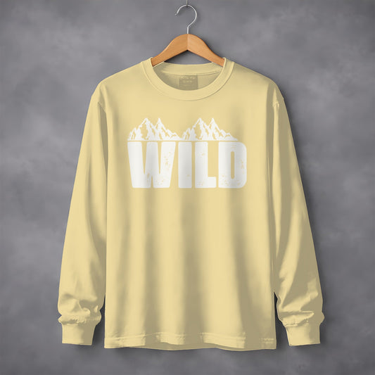 Wild Mountains Graphic Design Stylish Outdoors Long Sleeve T-Shirt