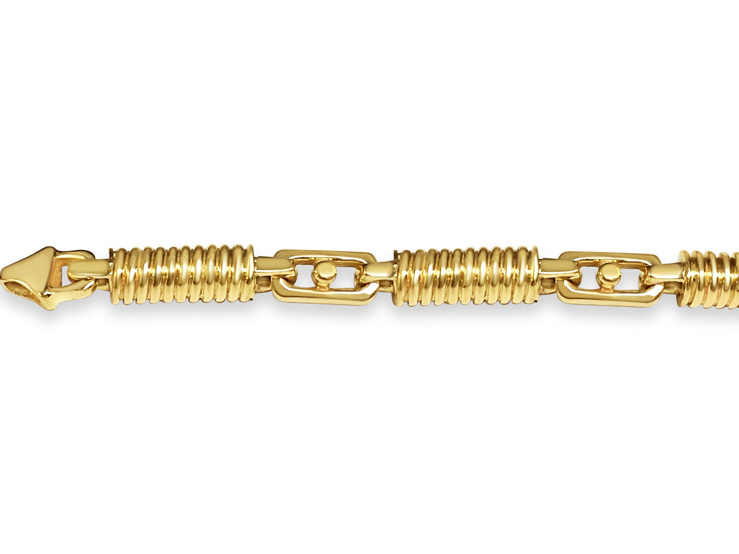 Spiral Tube Solid White/Yellow/Rose Gold Handmade Necklace , 8mm, 16-30 Inch