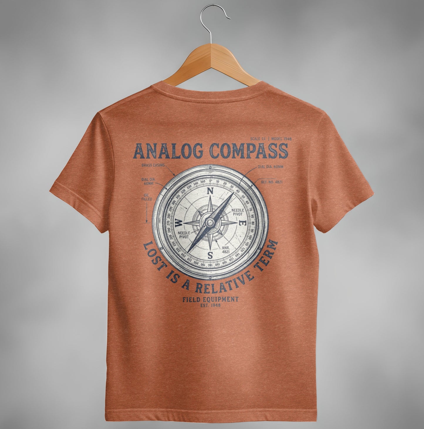 Analog Compass 'Lost Is A Relative Term' T-Shirt