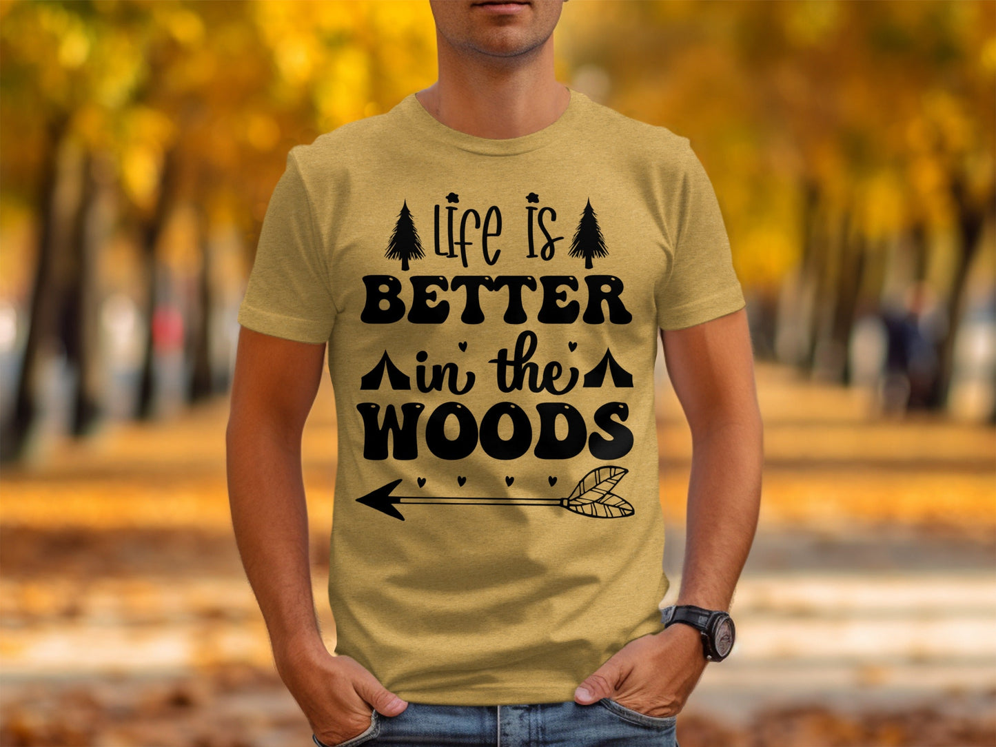 Life Is Better In The Woods With Arrow T-Shirt