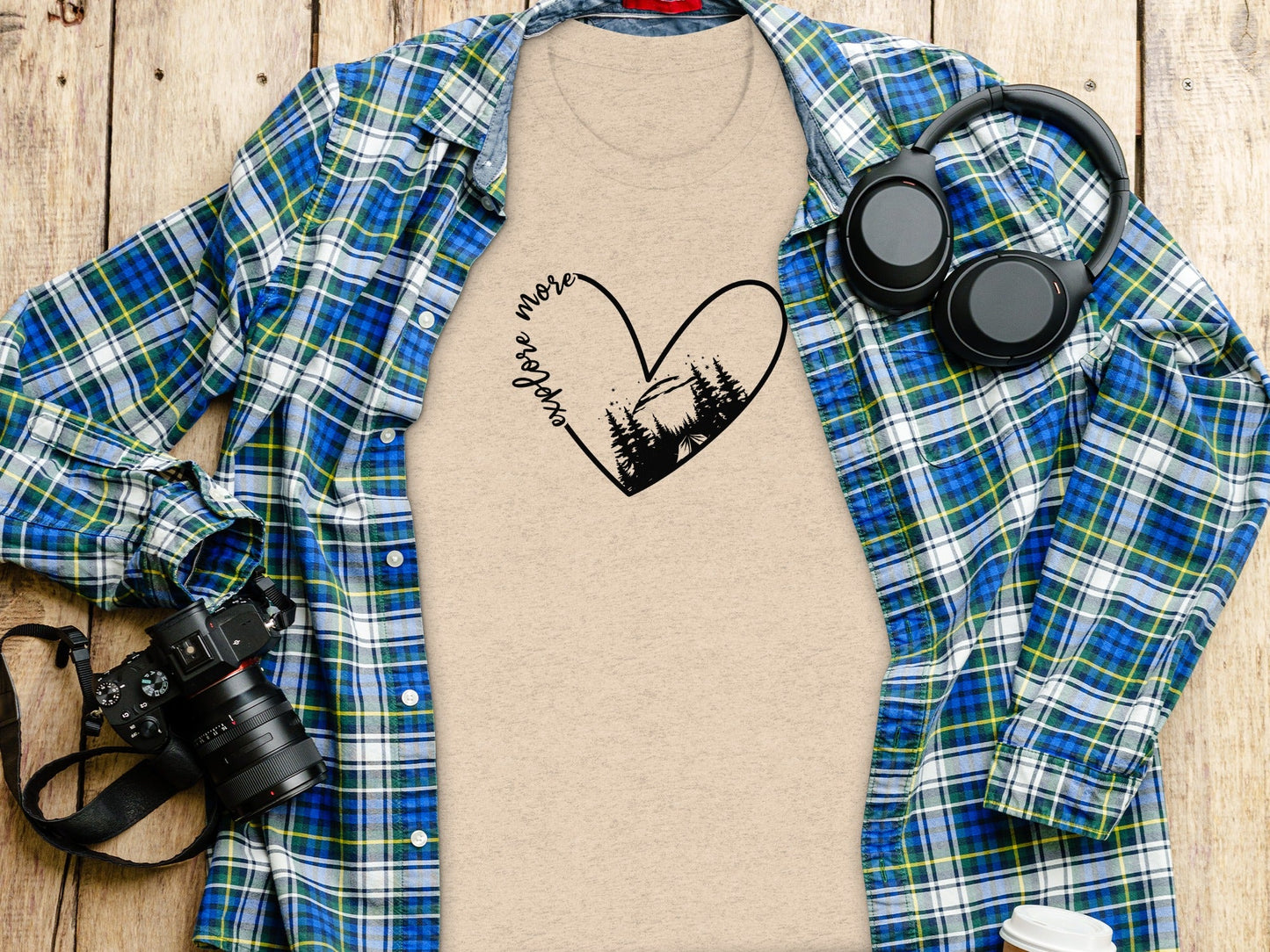 Explore More In Nature Heart Forest Camping T-Shirt
