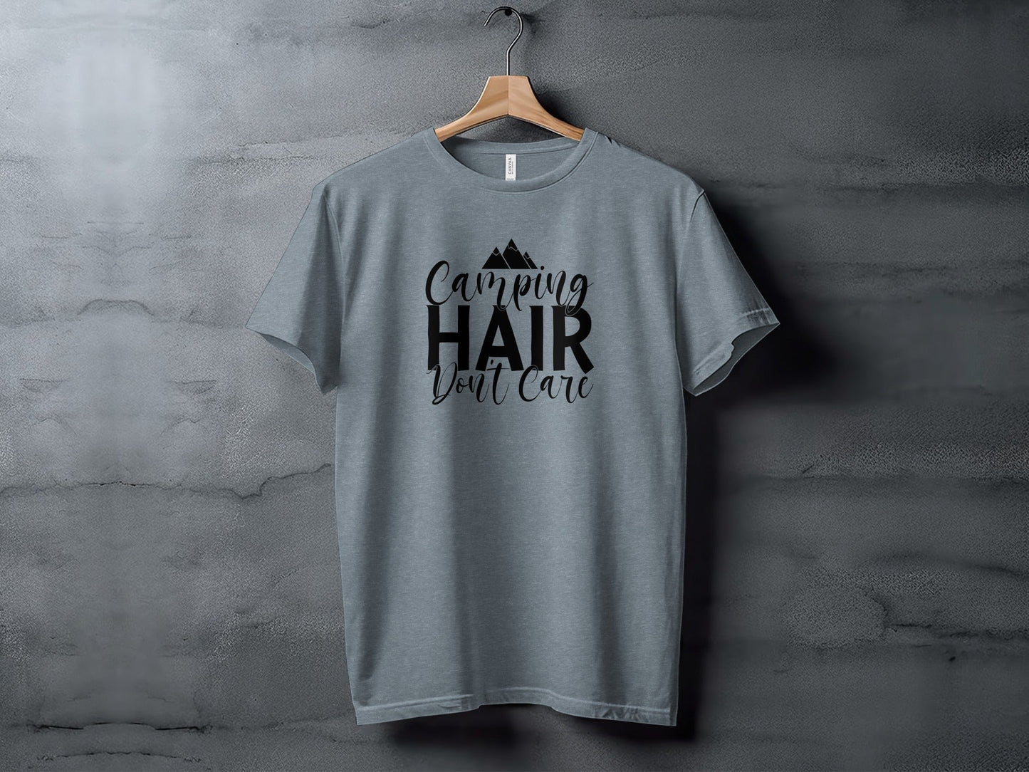 Camping Hair Don't Care Nature Lover Hiking Outdoors T-Shirt