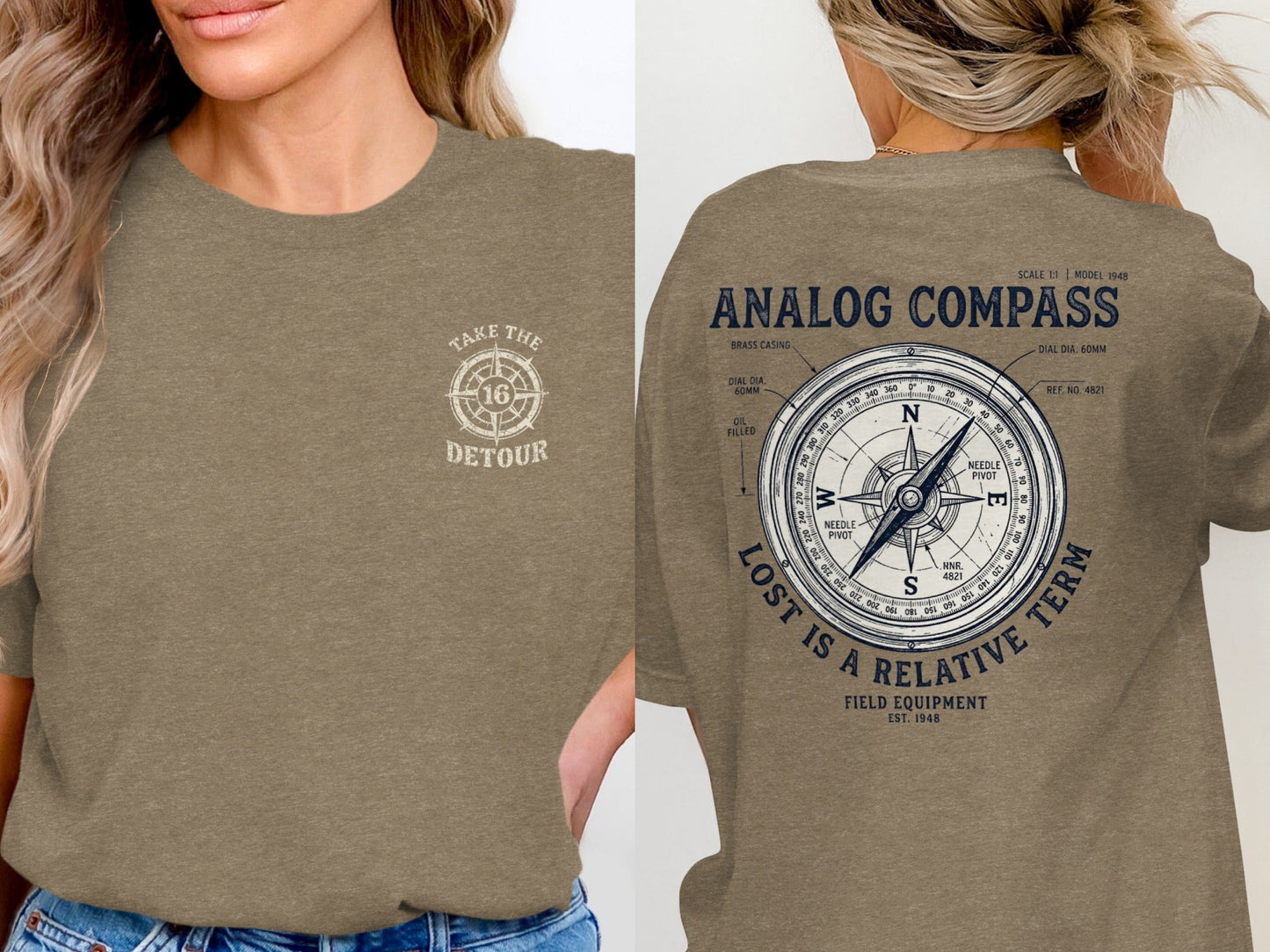 Analog Compass 'Lost Is A Relative Term' T-Shirt
