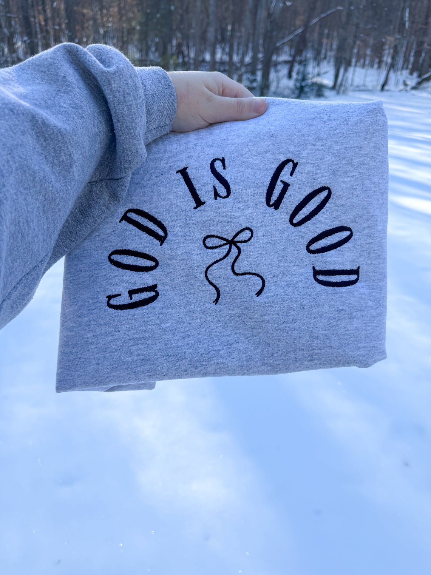 God is good embroidered