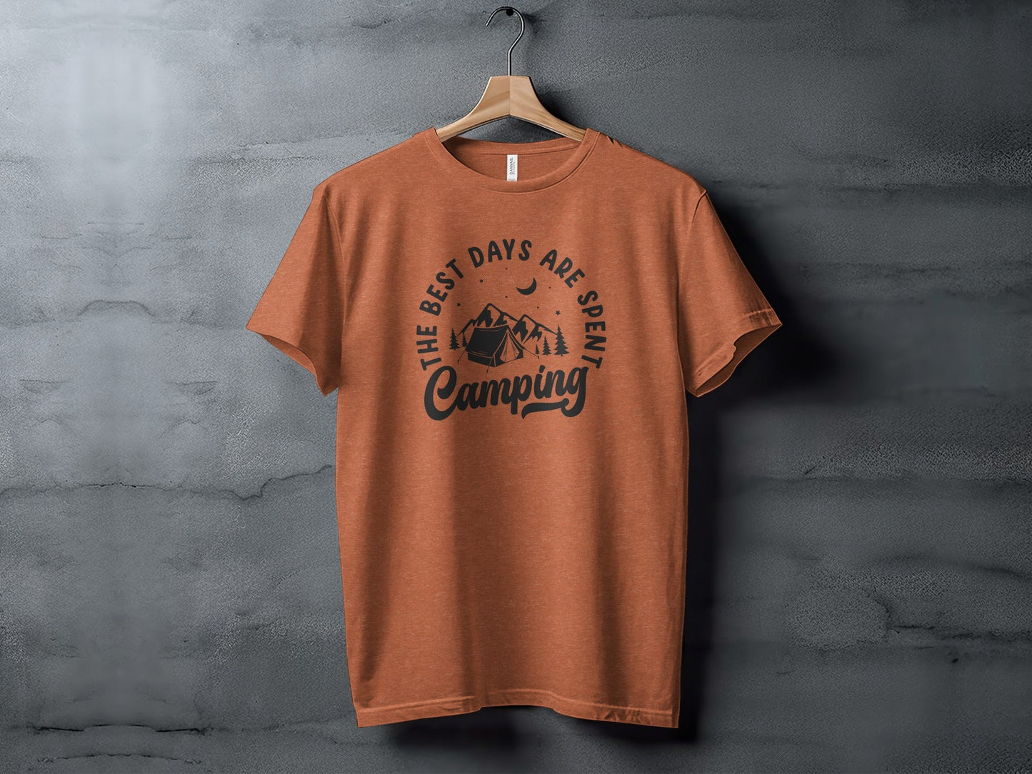 The Best Days Are Spent Camping Graphic Print T-Shirt