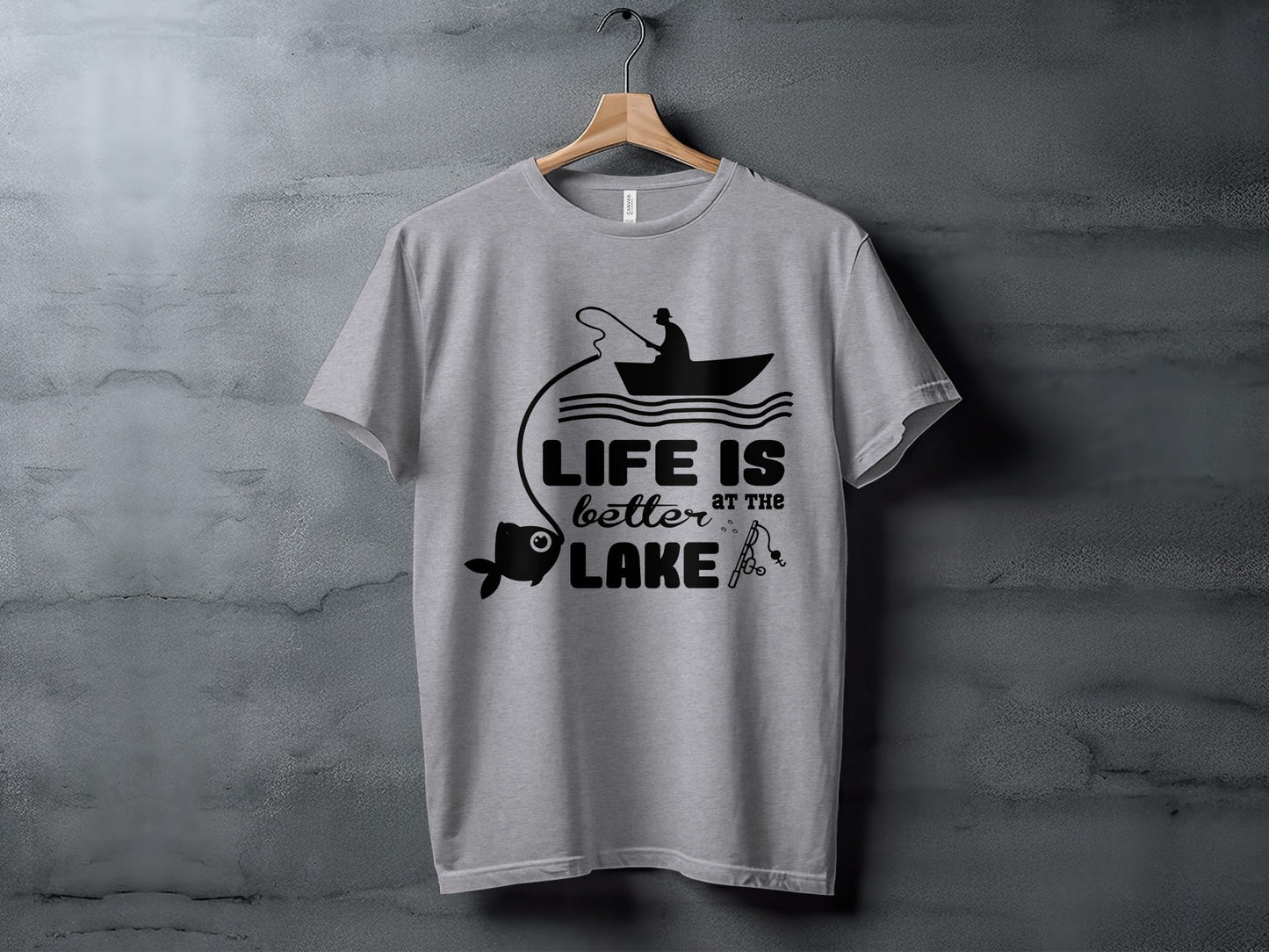 Life Is Better At The Lake Fishing Adventure Graphic T-Shirt