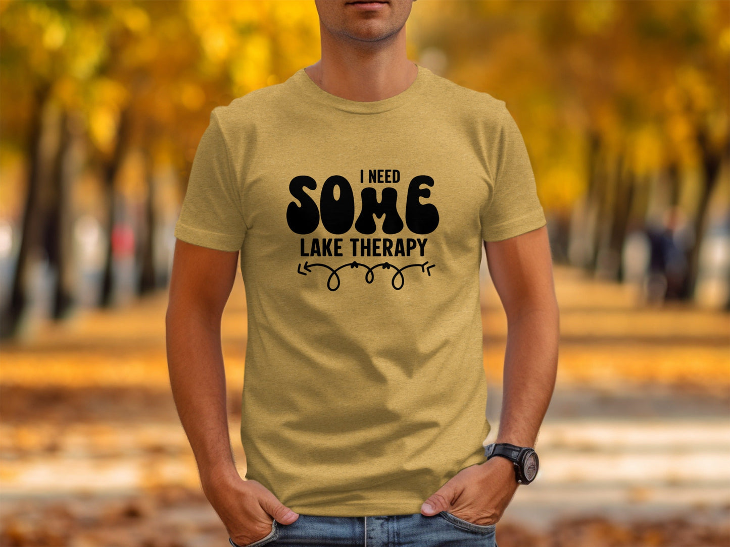 I Need Some Lake Therapy Funny Summer Vacation T-Shirt
