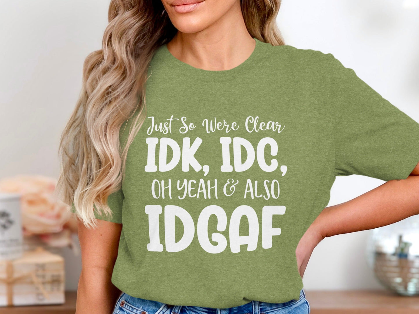 Just So Were Clear Sarcastic Funny Graphic Design T-Shirt