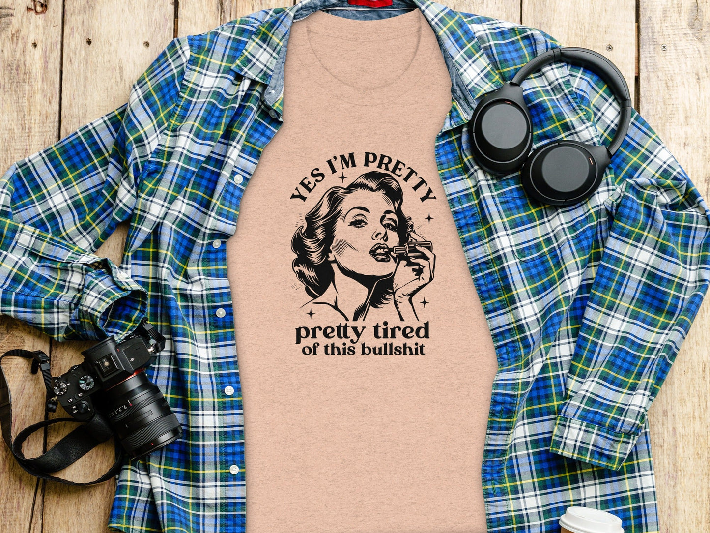 Yes I am Pretty Pretty Tired Statement Graphic T-Shirt