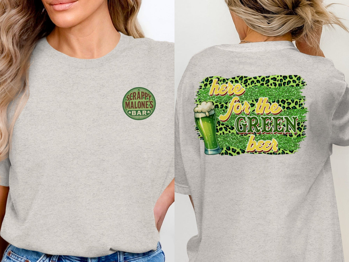 Scrappy Malone's Bar, Irish Pub Design, Clover Shamrock Graphic, Vintage Style Sign, Retro Bar Logo, Gift Idea, St Patrick's Day