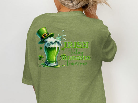 Scrappy Malone's Bar, Irish Pub Logo, Vintage Bar Sign, Lucky Shamrock, Tavern Design, Circle Emblem, Home Bar Decor