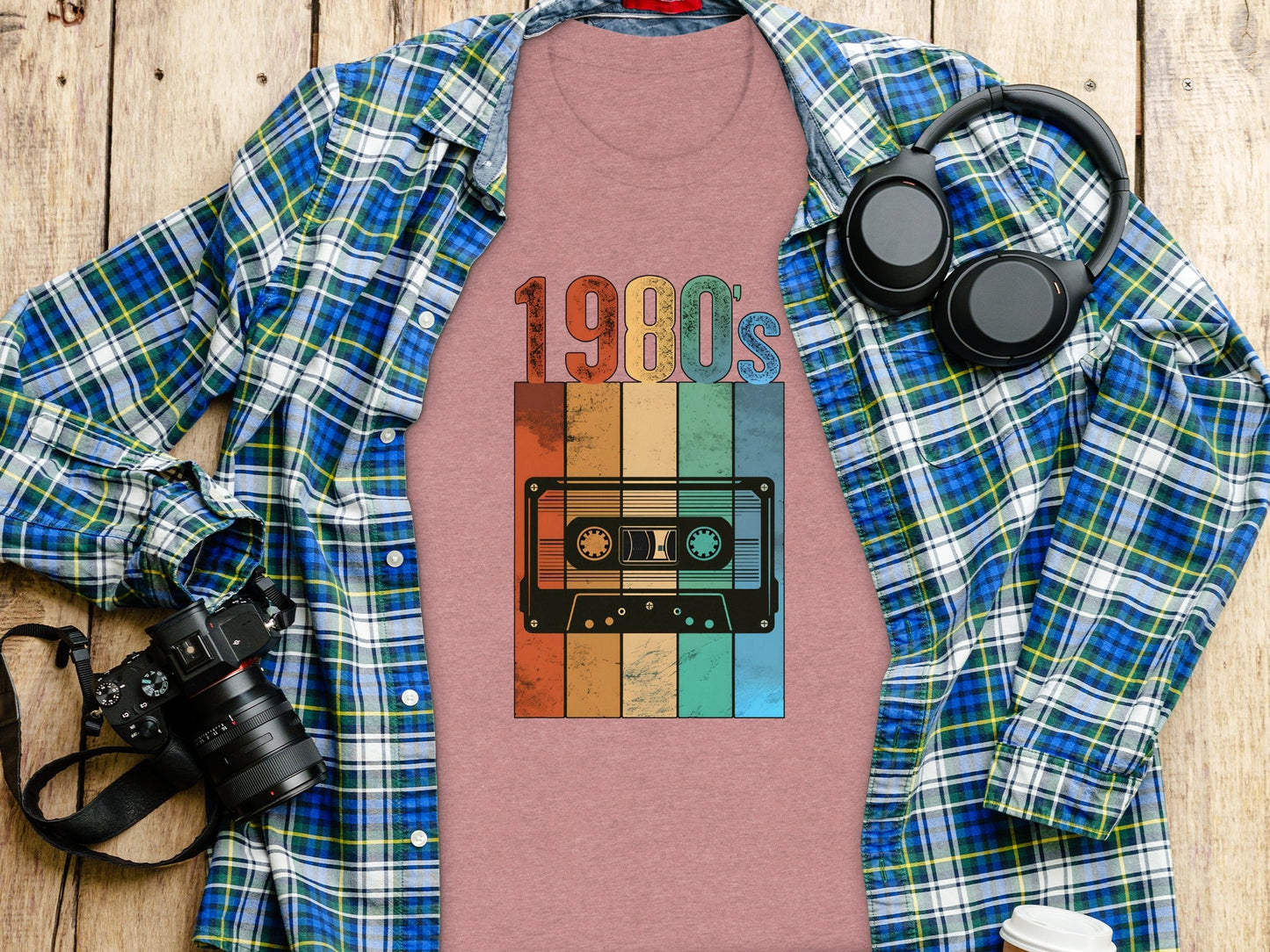 Vintage 1980s Retro Cassette Tape Cool Design T-Shirt