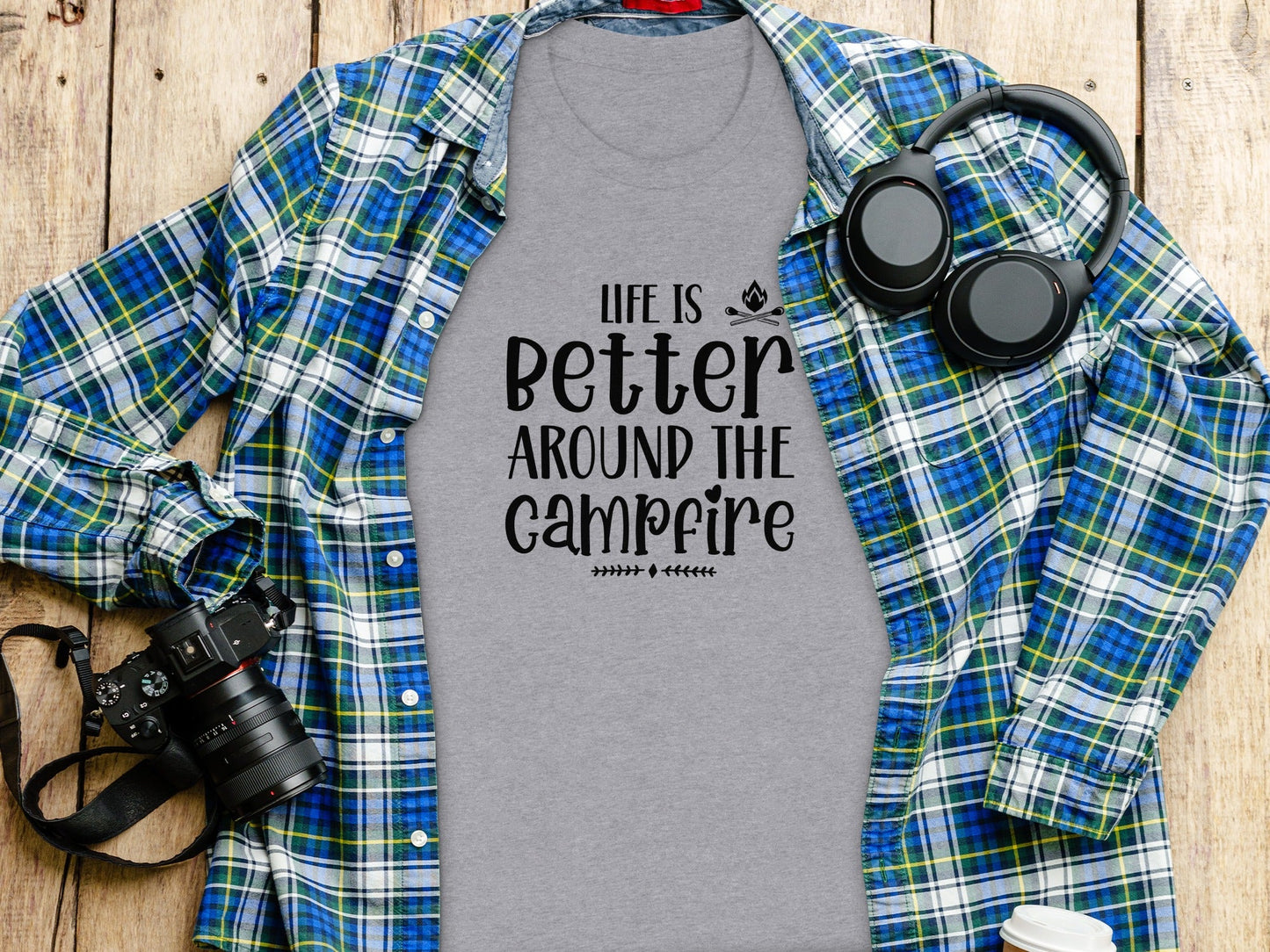 Life Is Better Around The Campfire Camping Trip T-Shirt
