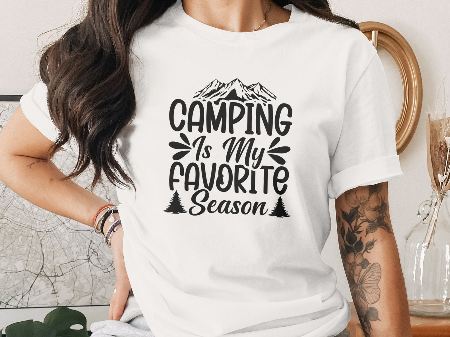Camping Is My Favorite Season Graphic Outdoor Adventure T-Shirt
