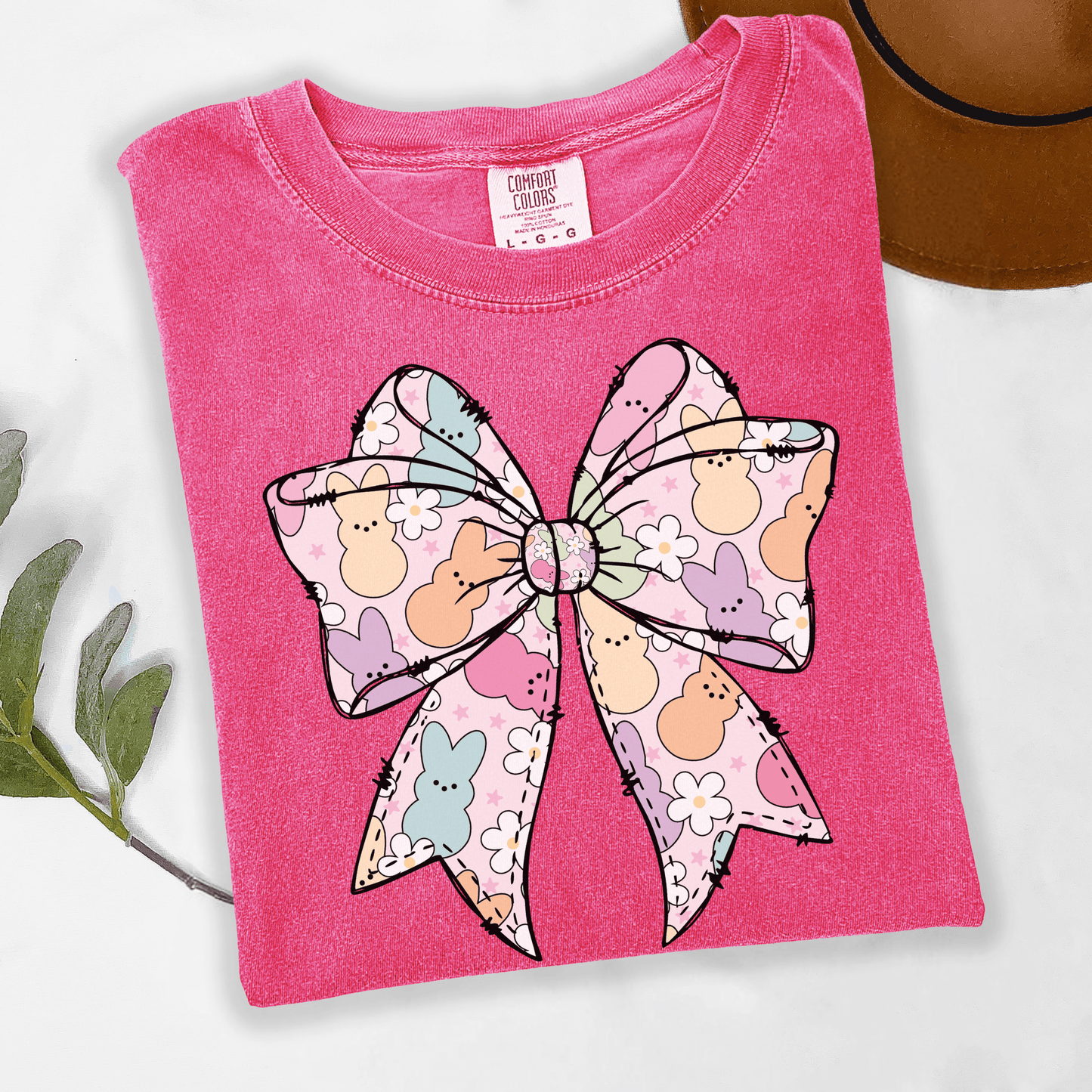 Peeps Bunny Easter Bow  Graphic T-Shirt