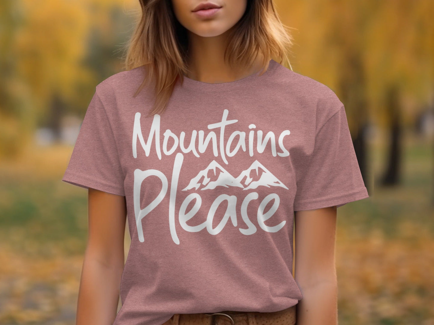 Mountains Please Design Stylish Nature Lover T-Shirt