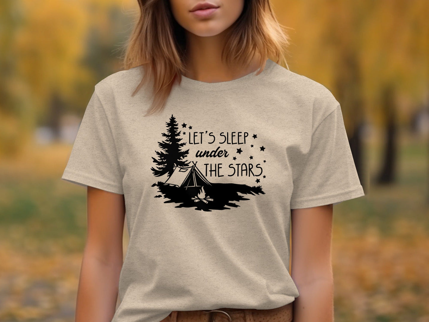 Let's Sleep Under The Stars Adventure Camping T-Shirt
