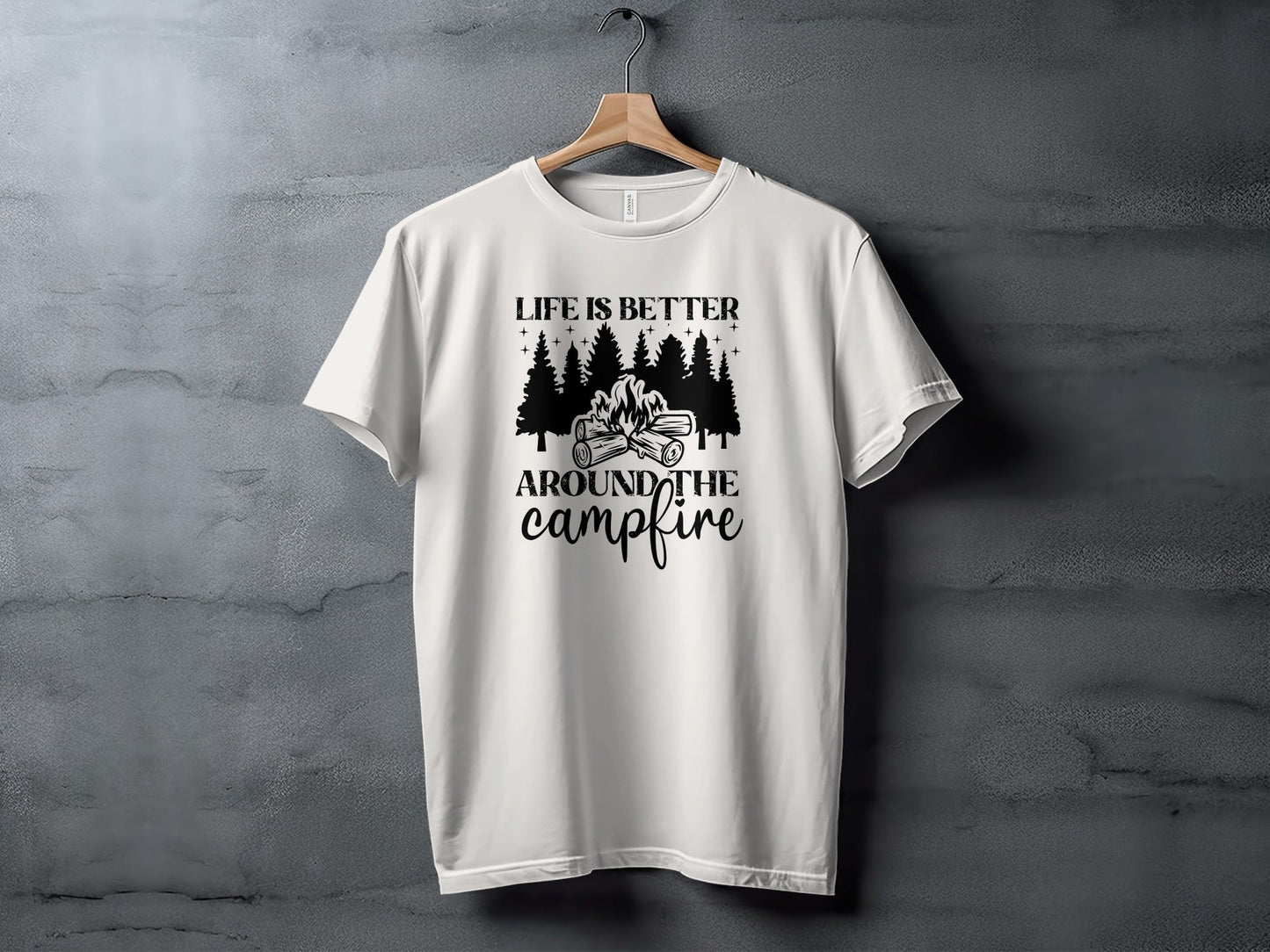 Life Is Better Around The Campfire Outdoor Adventure T-Shirt
