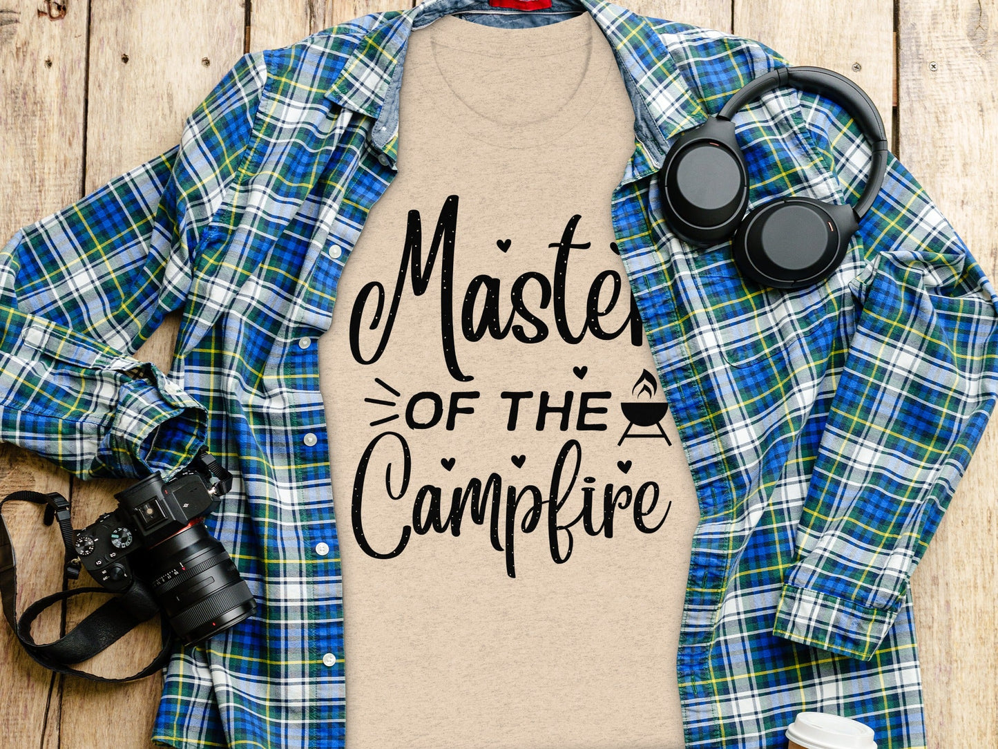 Master of The Campfire Design With Hearts T-Shirt