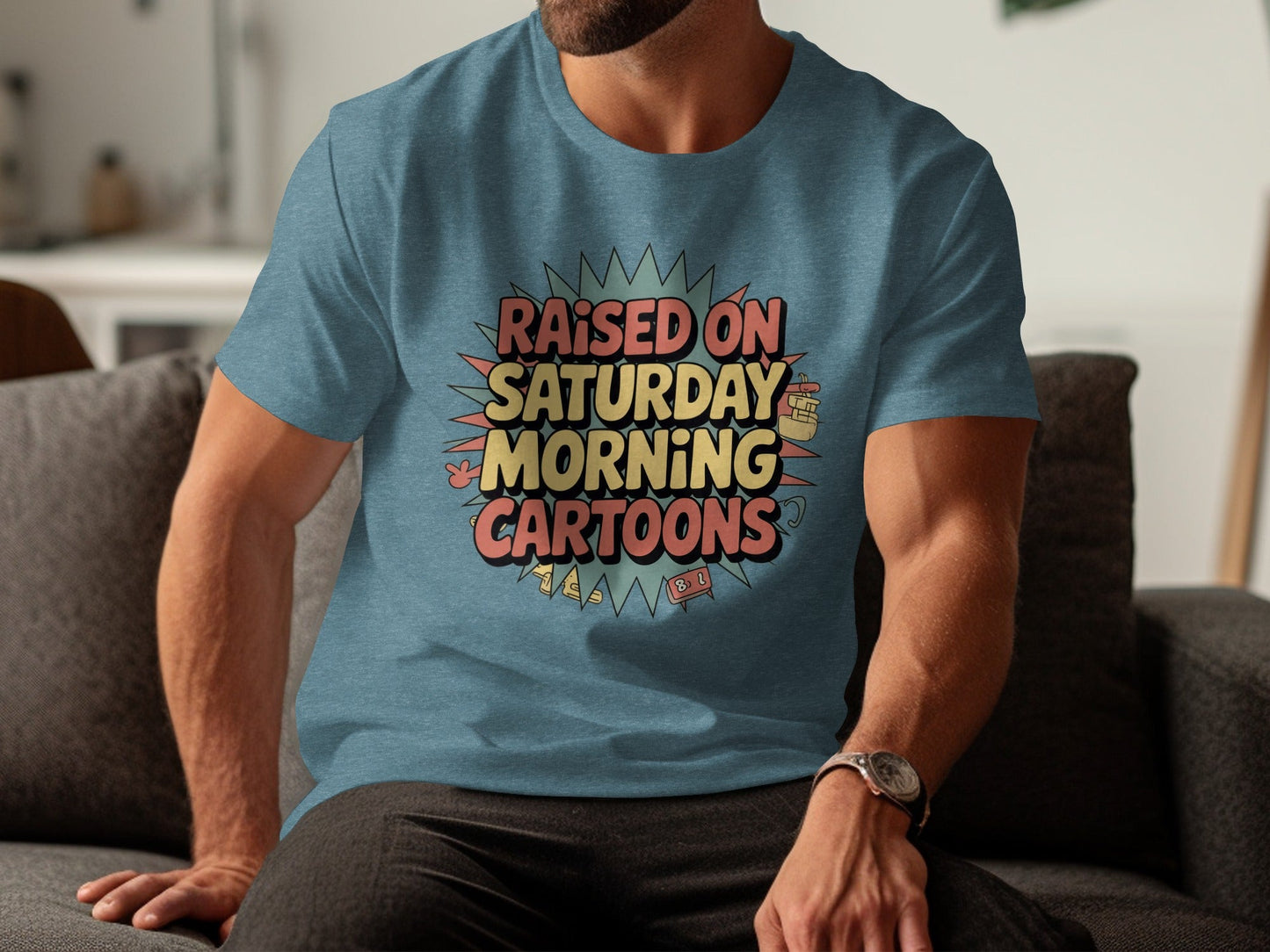 Raised On Saturday Morning Cartoons Funny T-Shirt