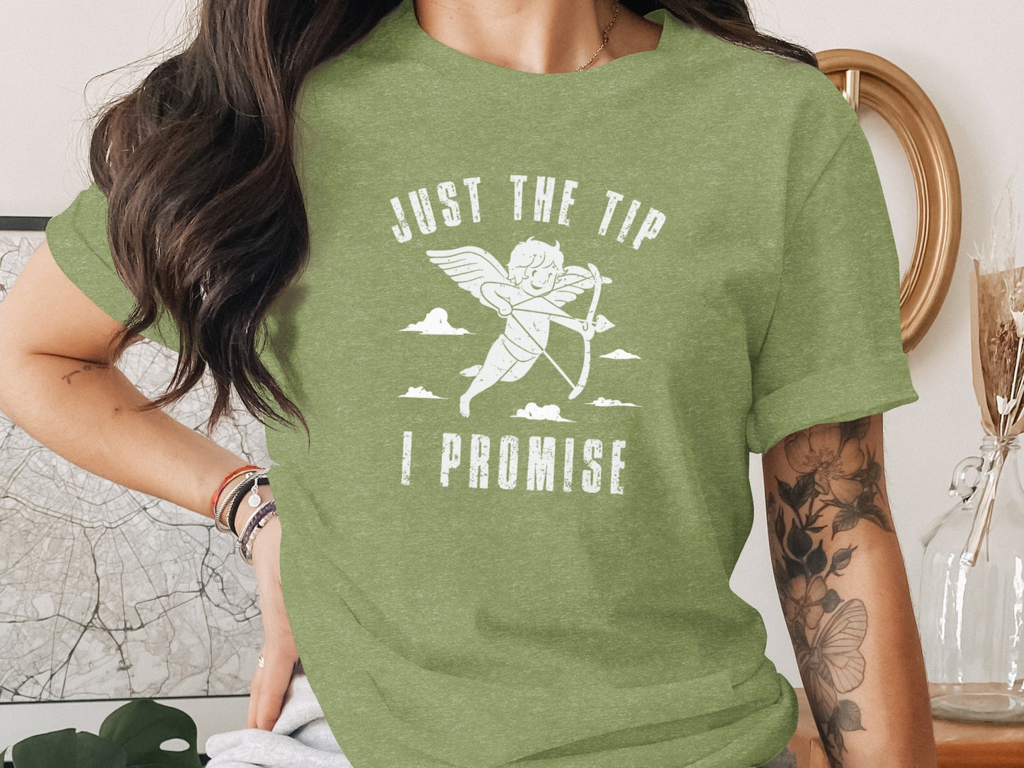 Just The Tip Funny Valentine Cupid I Promise T-Shirt