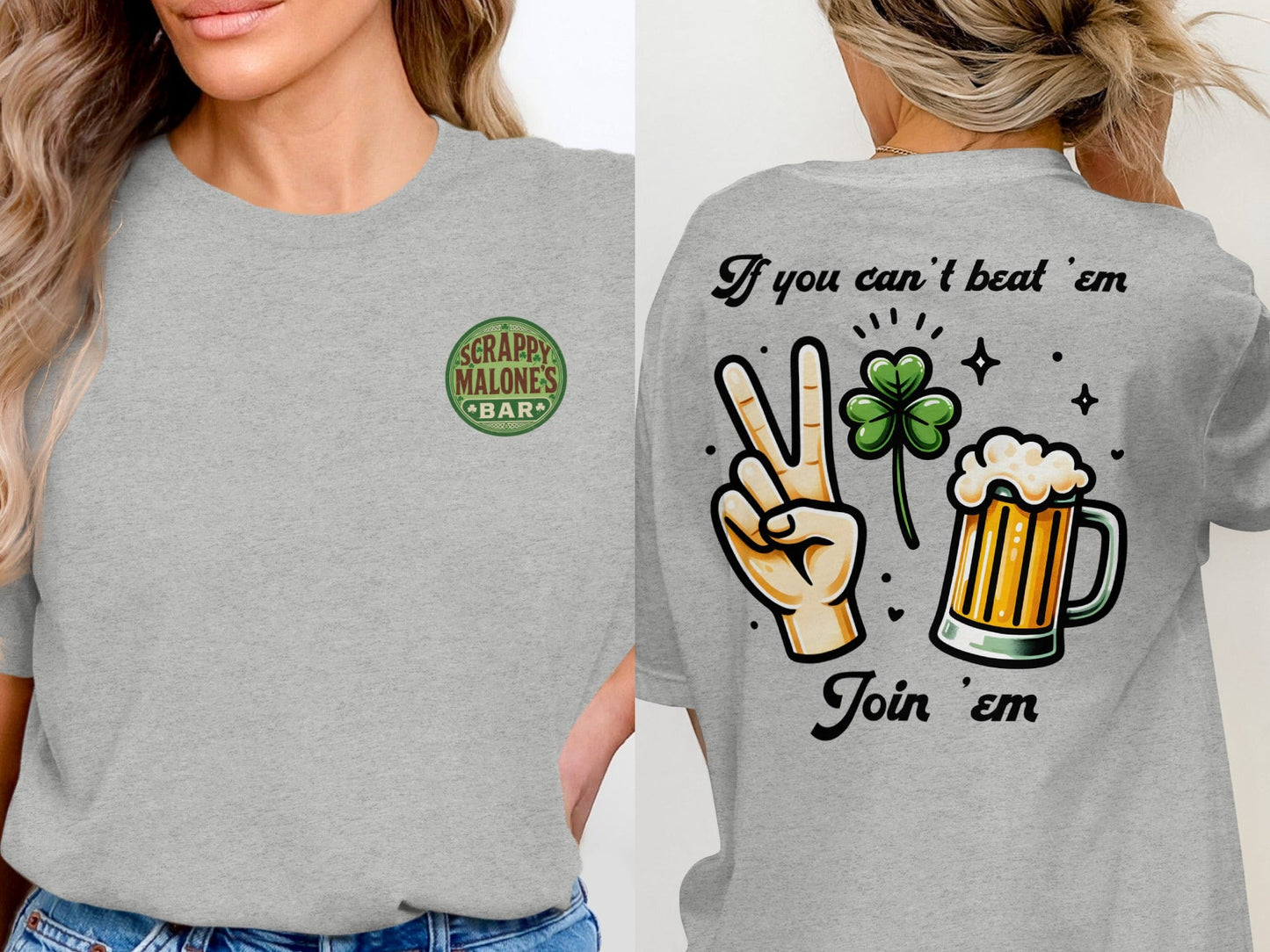 Scrappy Malone's Bar, St Patricks Day, Irish Bar, Shamrock, Retro Pub Sign, Custom Design