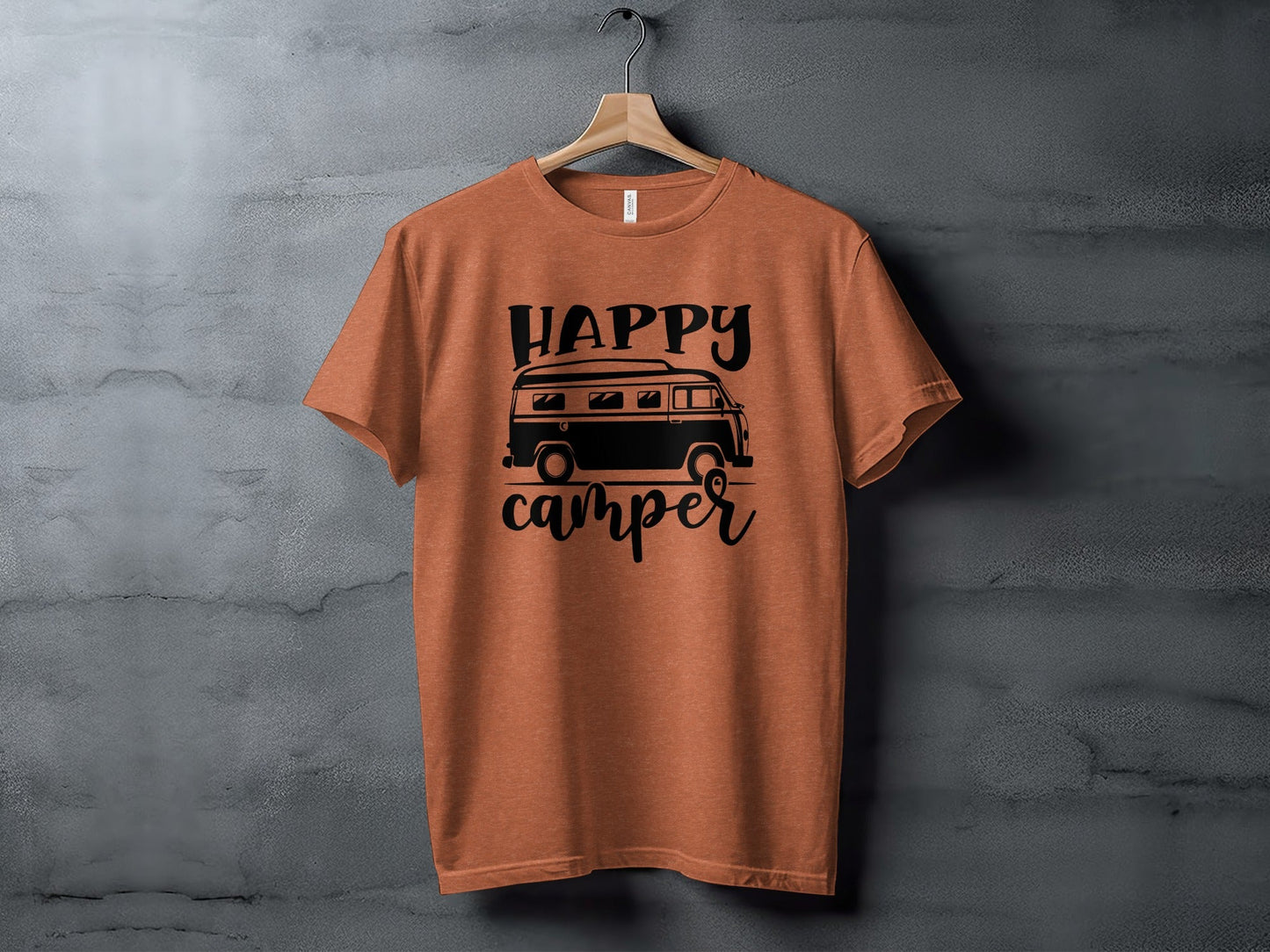 Happy Camper Volkswagen Van Road Trip Vacation T-Shirt