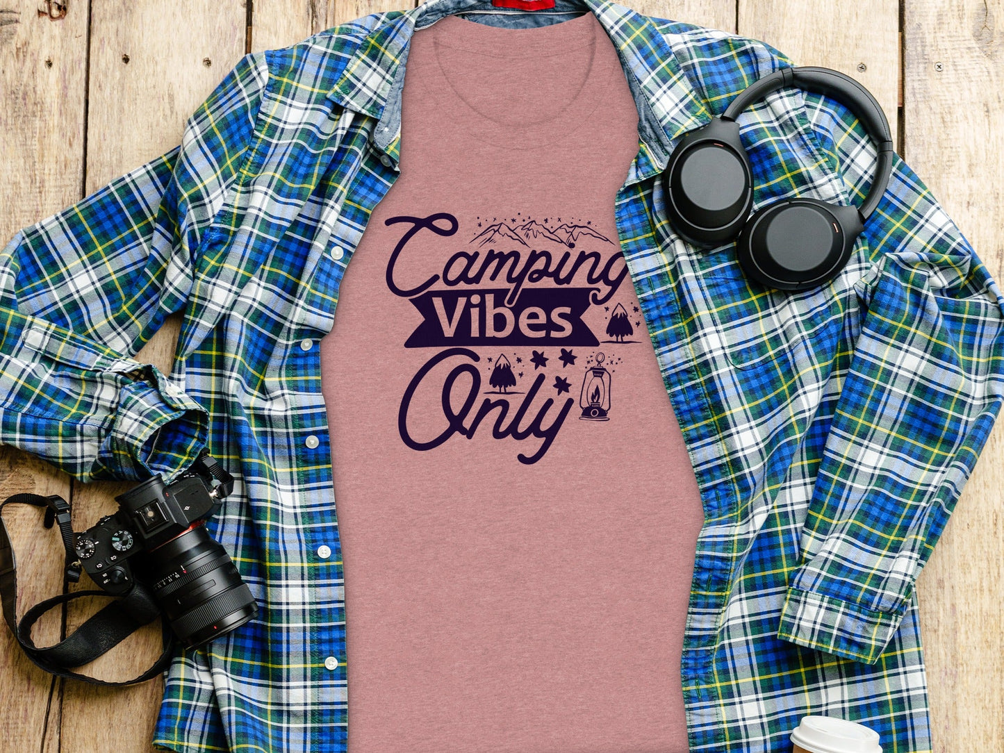 Camping Vibes Only Graphic Adventure Outdoor T-Shirt