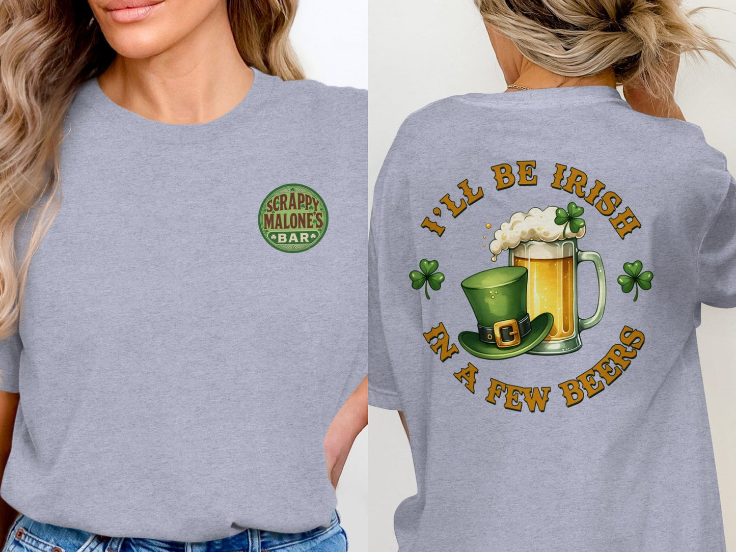 Scrappy Malone's Bar, Shamrock Decor, St Patricks Day, Irish Pub Sign, Gift for Pub Owner, Home Bar Decor