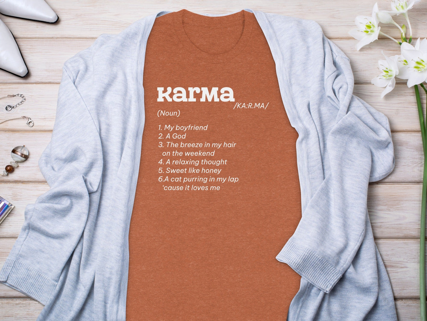 Karma Definition List Cool Graphic Stylish Novelty T-Shirt