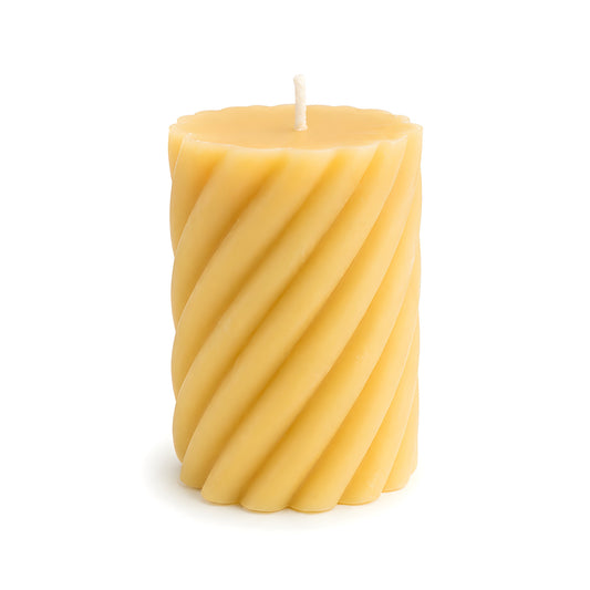 Spiral Pillar Beeswax Candle