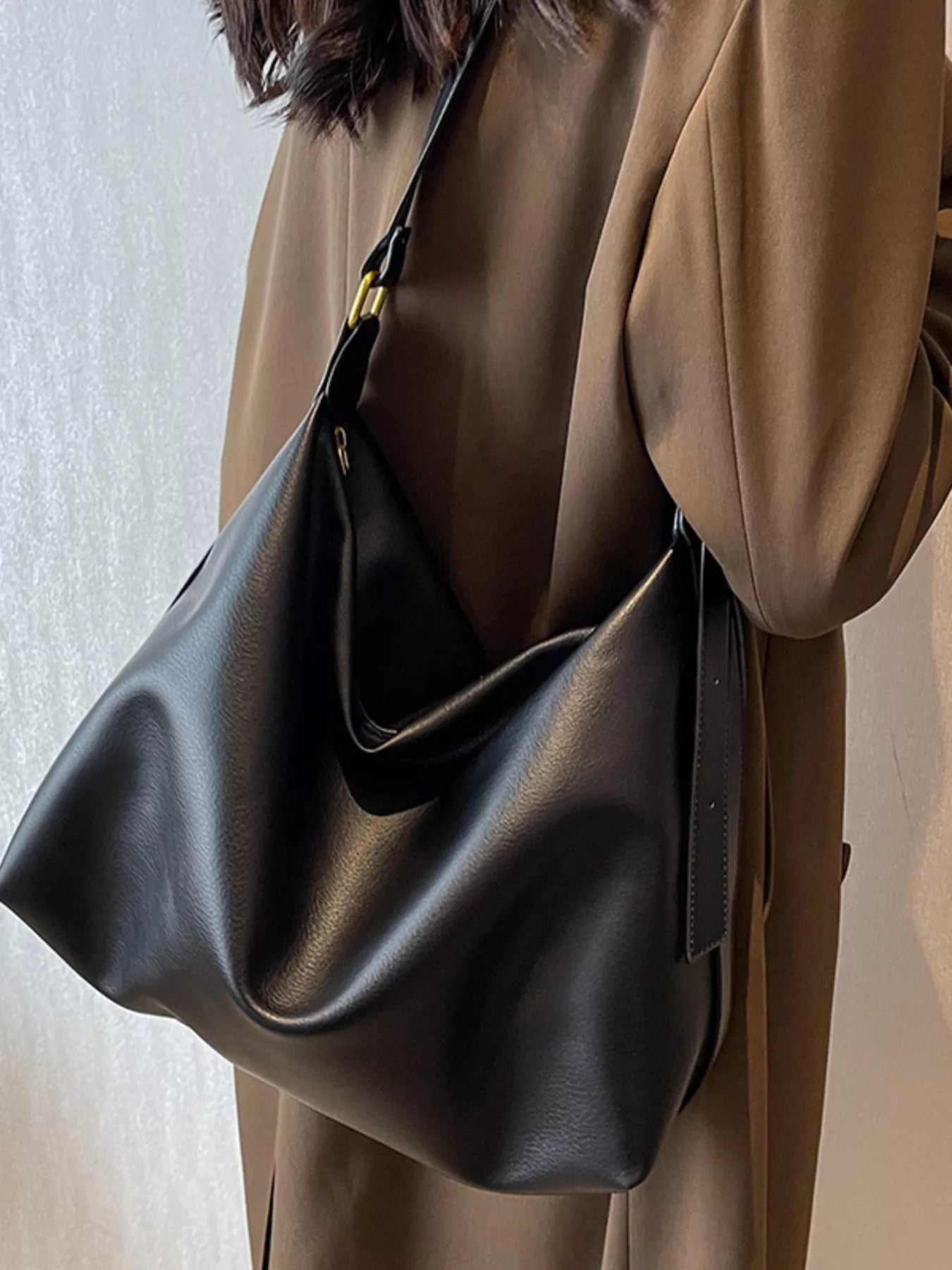 PU Leather Adjustable Strap Bag