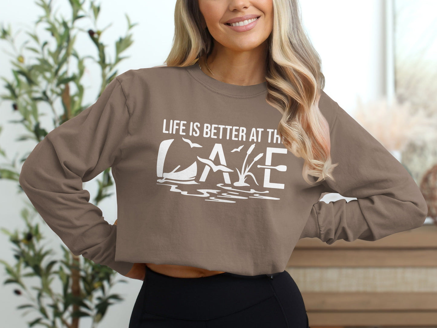 Life is Better at the Lake Outdoors Recreation Long Sleeve T-Shirt