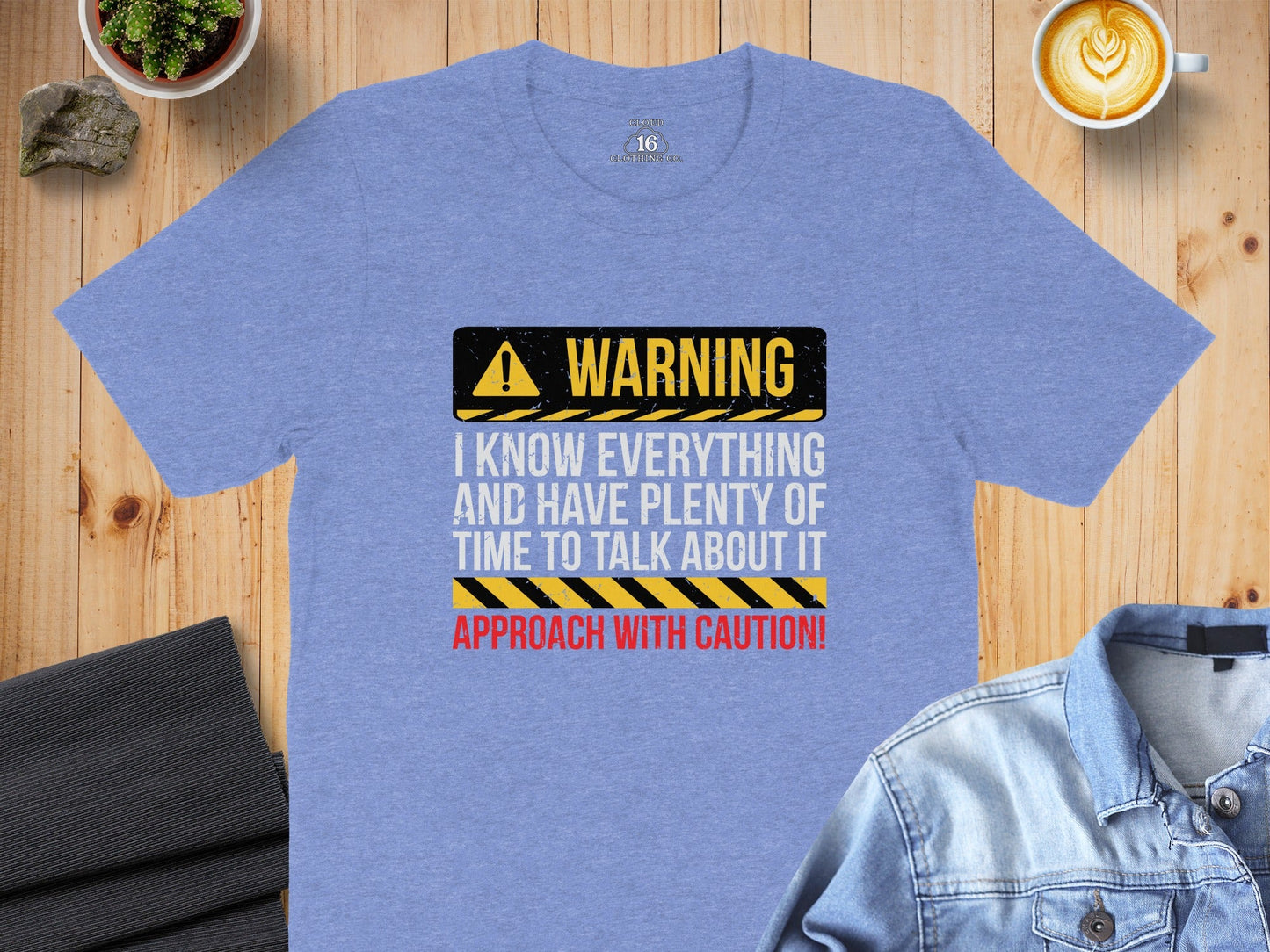 Warning I Know Everything Funny Statement Graphic T-Shirt