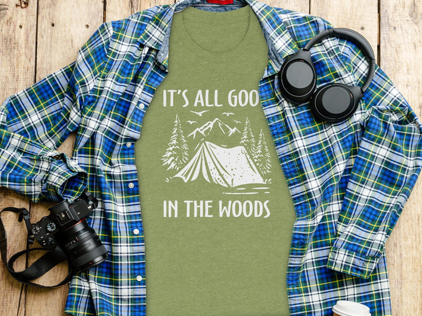 Its All Good In The Woods Camping Graphic Art T-Shirt