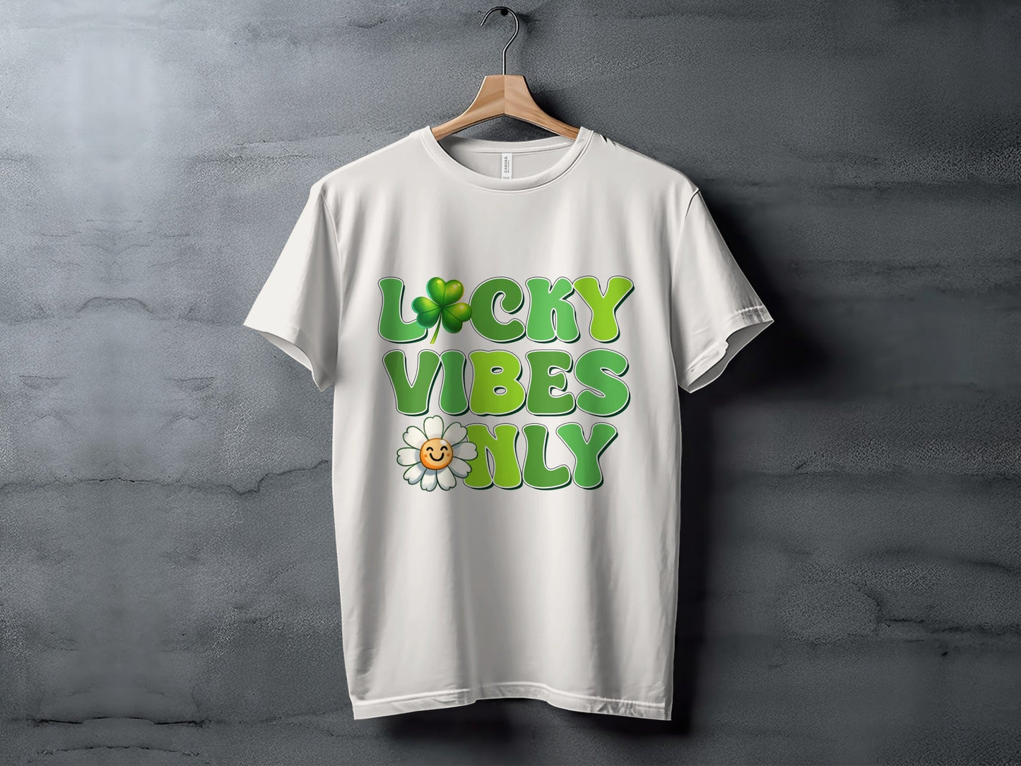 Lucky Vibes Only T-Shirts, Saint Patricks Day Shirt, Clover Shirt, Shamrock Shirt, Flower Shirt, Trendy Shirts