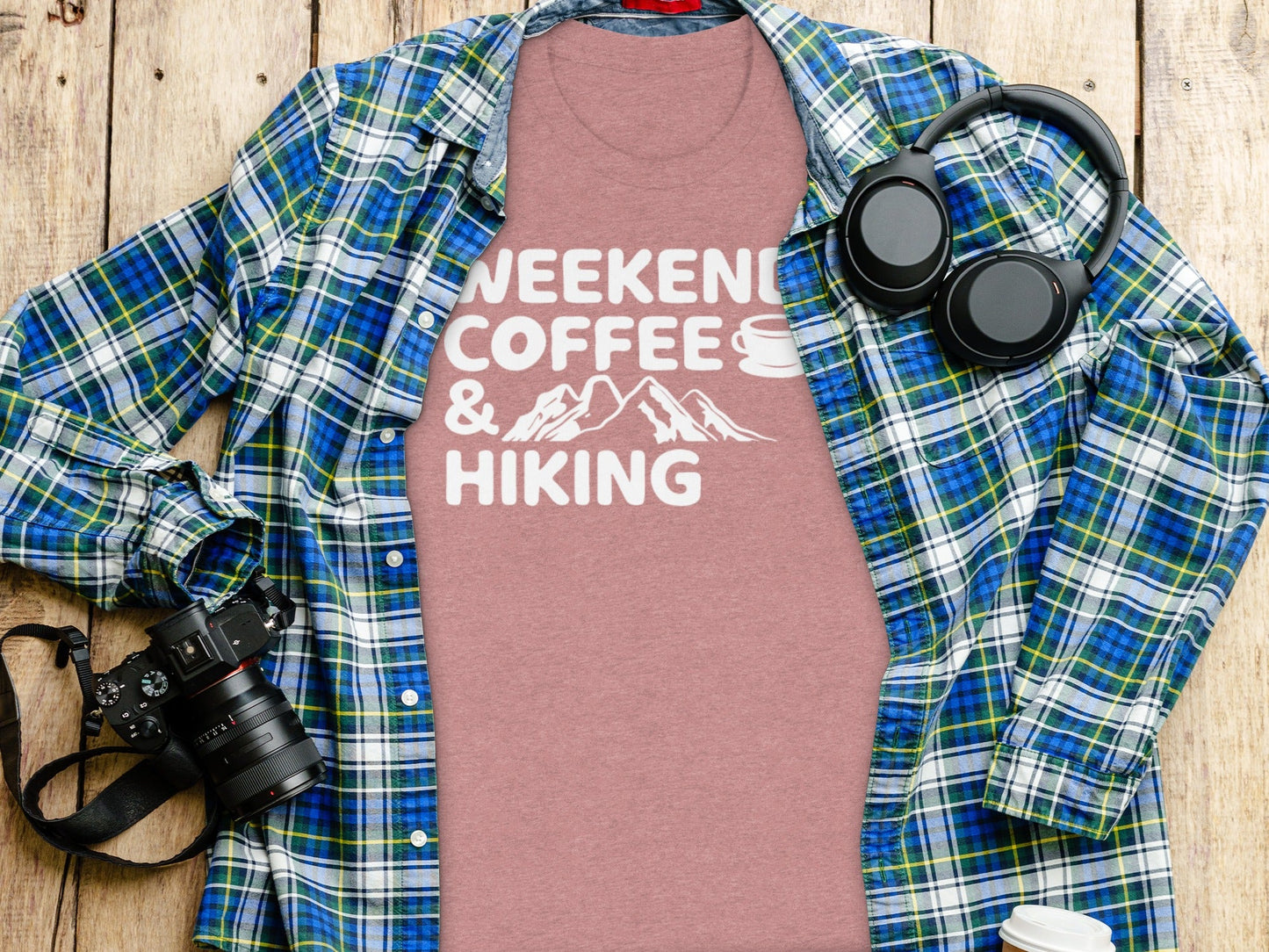 Weekends Coffee And Hiking Graphic Design Funny T-Shirt