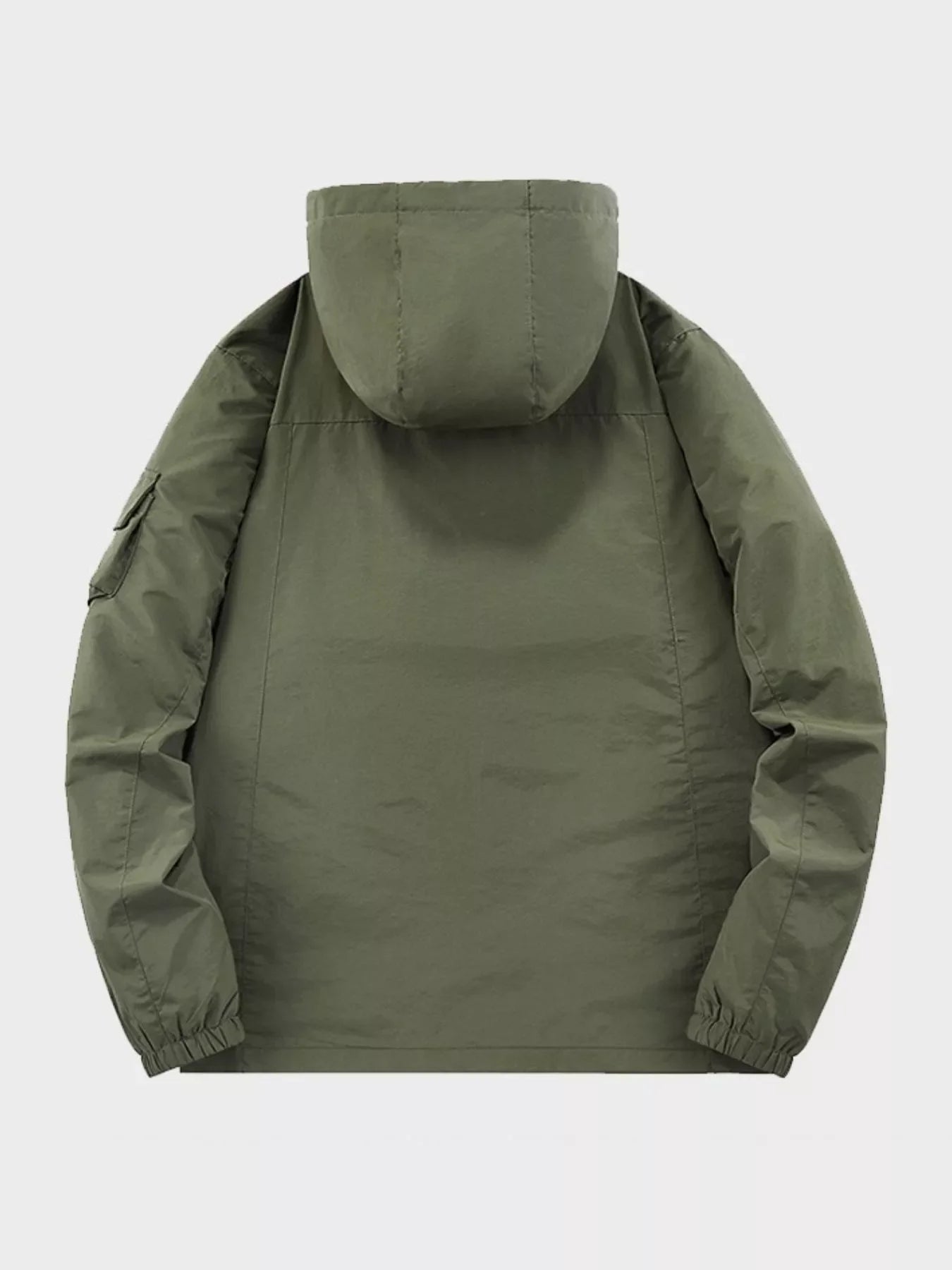 Men's Plus Size Multi-Pocket Hooded Outdoor Jacket