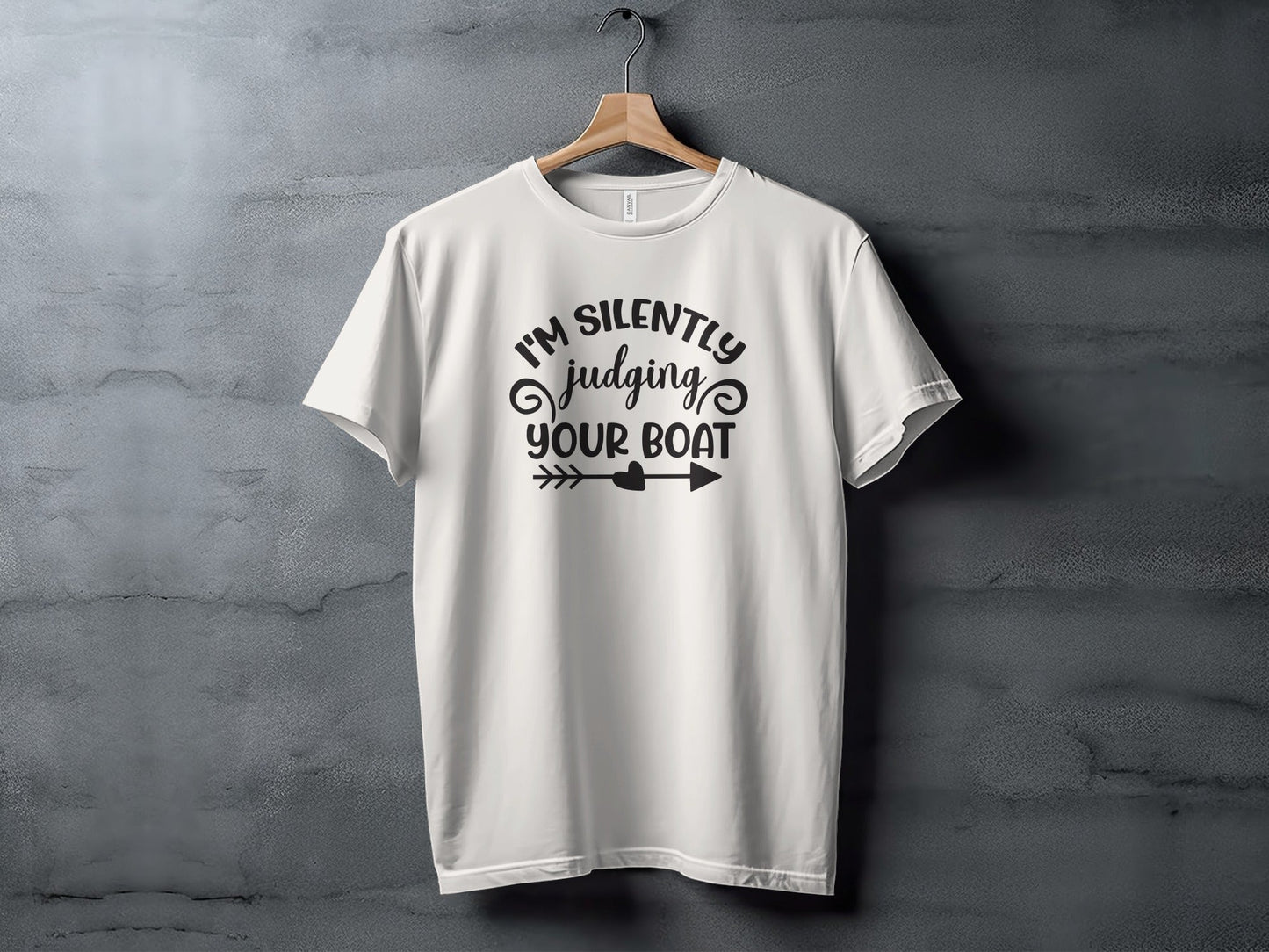 I'm Silently Judging Your Boat Arrow Design Funny T-Shirt